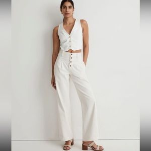 Madewell Superwide-Leg Jeans in Vintage Canvas: Button-Fly Edition size 29